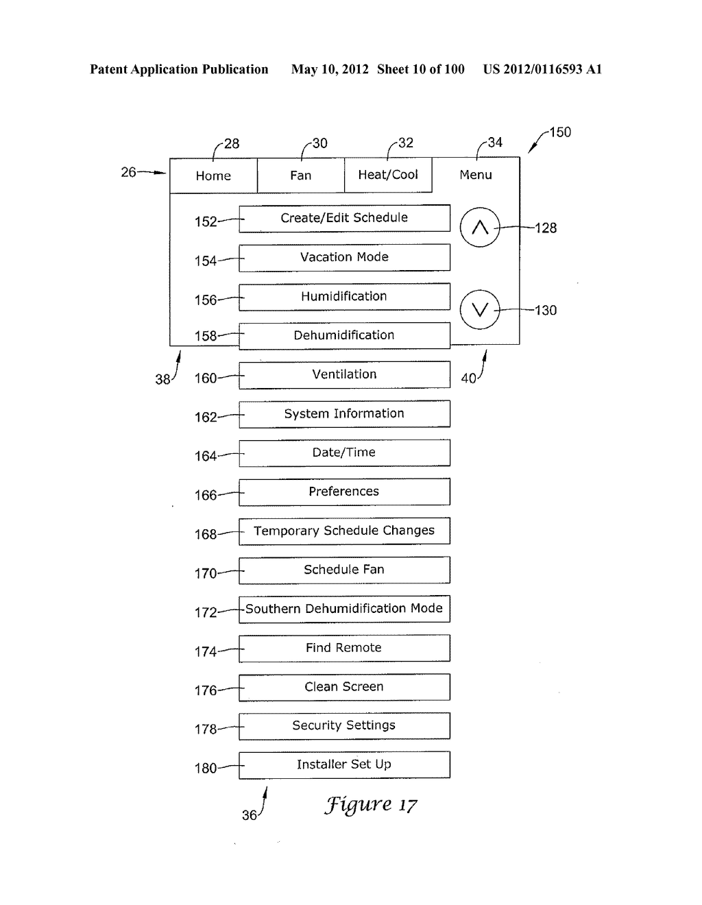 HVAC CONTROLLER THAT SELECTIVELY REPLACES OPERATING INFORMATION ON A     DISPLAY WITH SYSTEM STATUS INFORMATION - diagram, schematic, and image 11