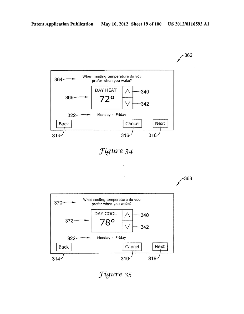 HVAC CONTROLLER THAT SELECTIVELY REPLACES OPERATING INFORMATION ON A     DISPLAY WITH SYSTEM STATUS INFORMATION - diagram, schematic, and image 20