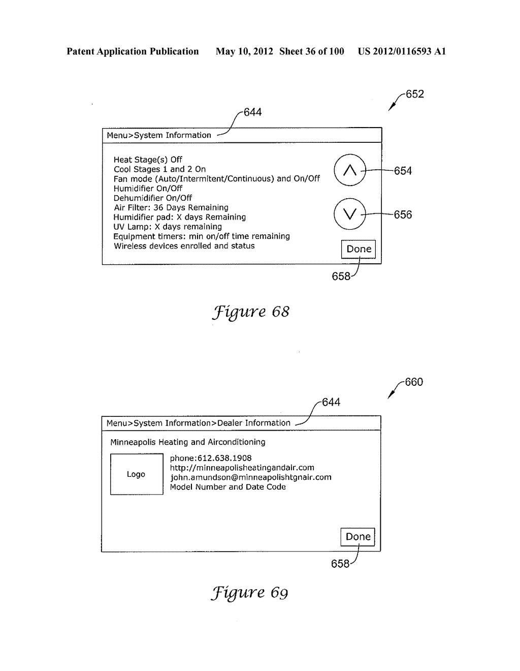 HVAC CONTROLLER THAT SELECTIVELY REPLACES OPERATING INFORMATION ON A     DISPLAY WITH SYSTEM STATUS INFORMATION - diagram, schematic, and image 37