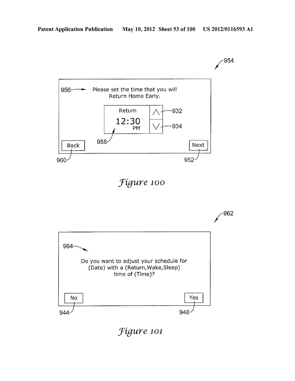 HVAC CONTROLLER THAT SELECTIVELY REPLACES OPERATING INFORMATION ON A     DISPLAY WITH SYSTEM STATUS INFORMATION - diagram, schematic, and image 54