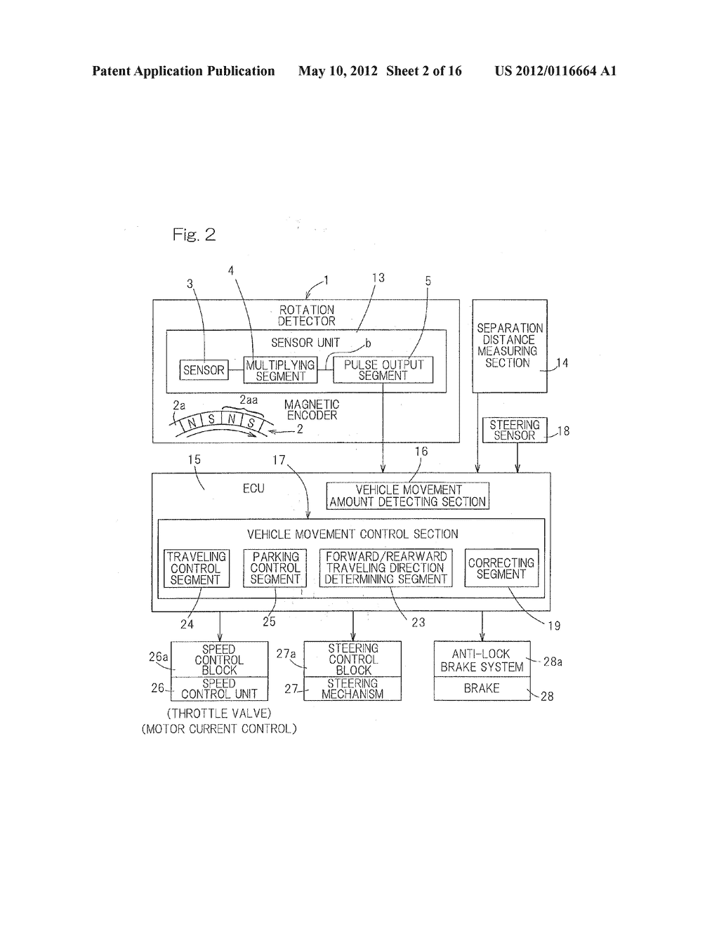 VEHICLE CONTROL DEVICE AND ROTATION DETECTION DEVICE USED IN SAME - diagram, schematic, and image 03