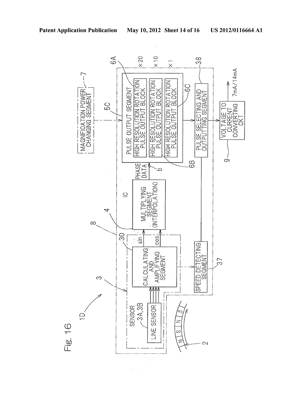VEHICLE CONTROL DEVICE AND ROTATION DETECTION DEVICE USED IN SAME - diagram, schematic, and image 15