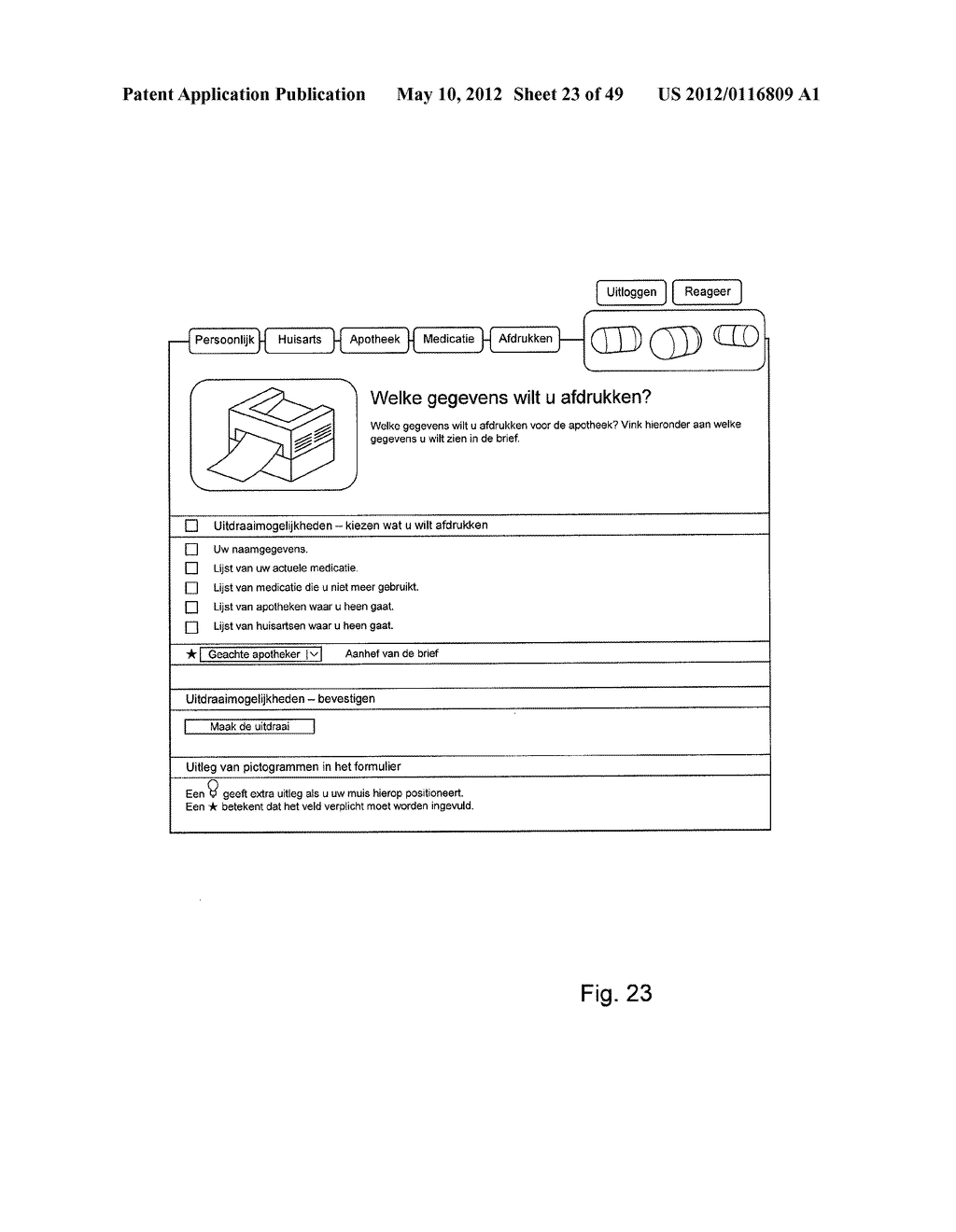 METHOD FOR CREATING AND/OR KEEPING A PERSONAL MEDICATION FILE WITH THE AID     OF A COMPUTER SYSTEM - diagram, schematic, and image 24