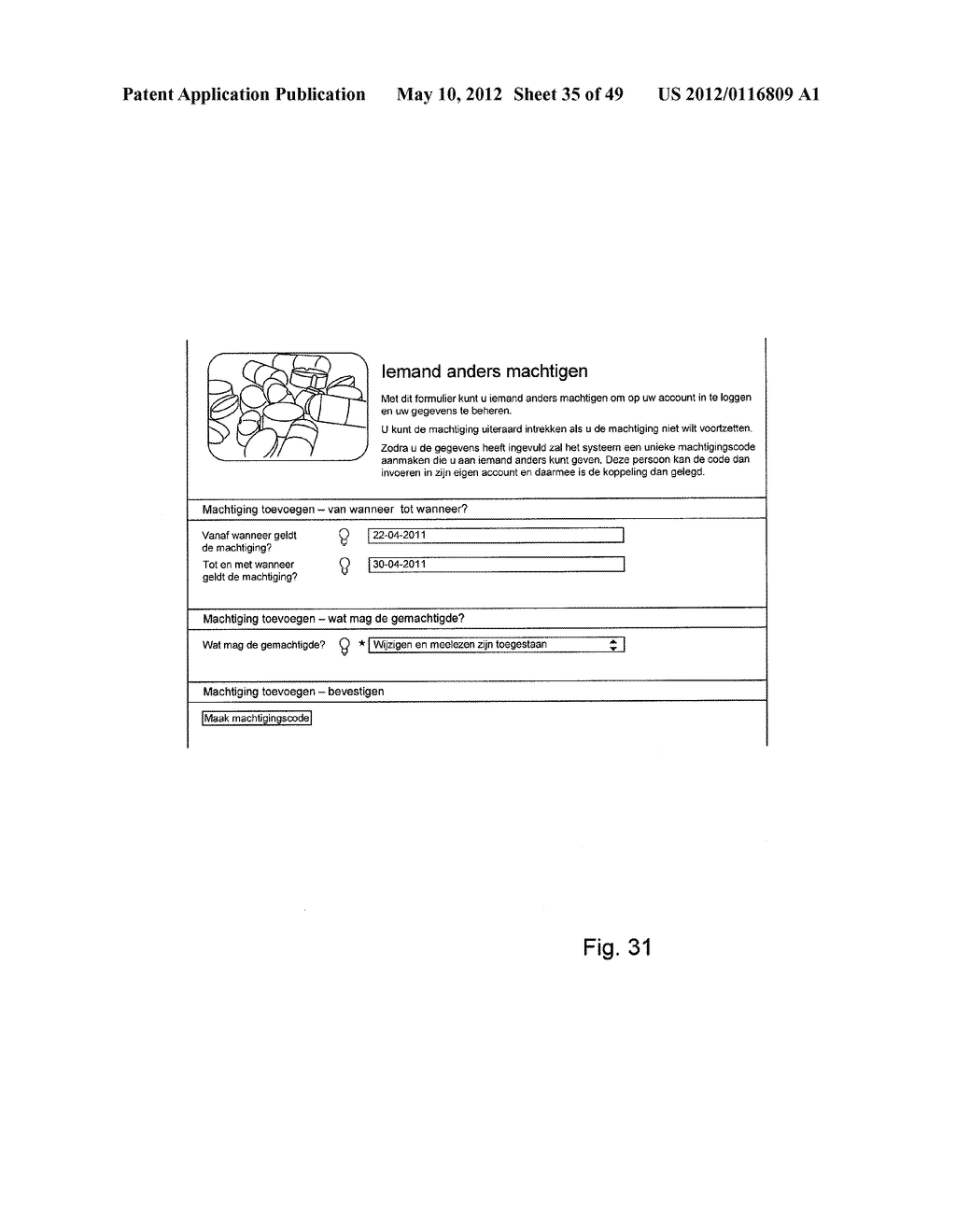 METHOD FOR CREATING AND/OR KEEPING A PERSONAL MEDICATION FILE WITH THE AID     OF A COMPUTER SYSTEM - diagram, schematic, and image 36