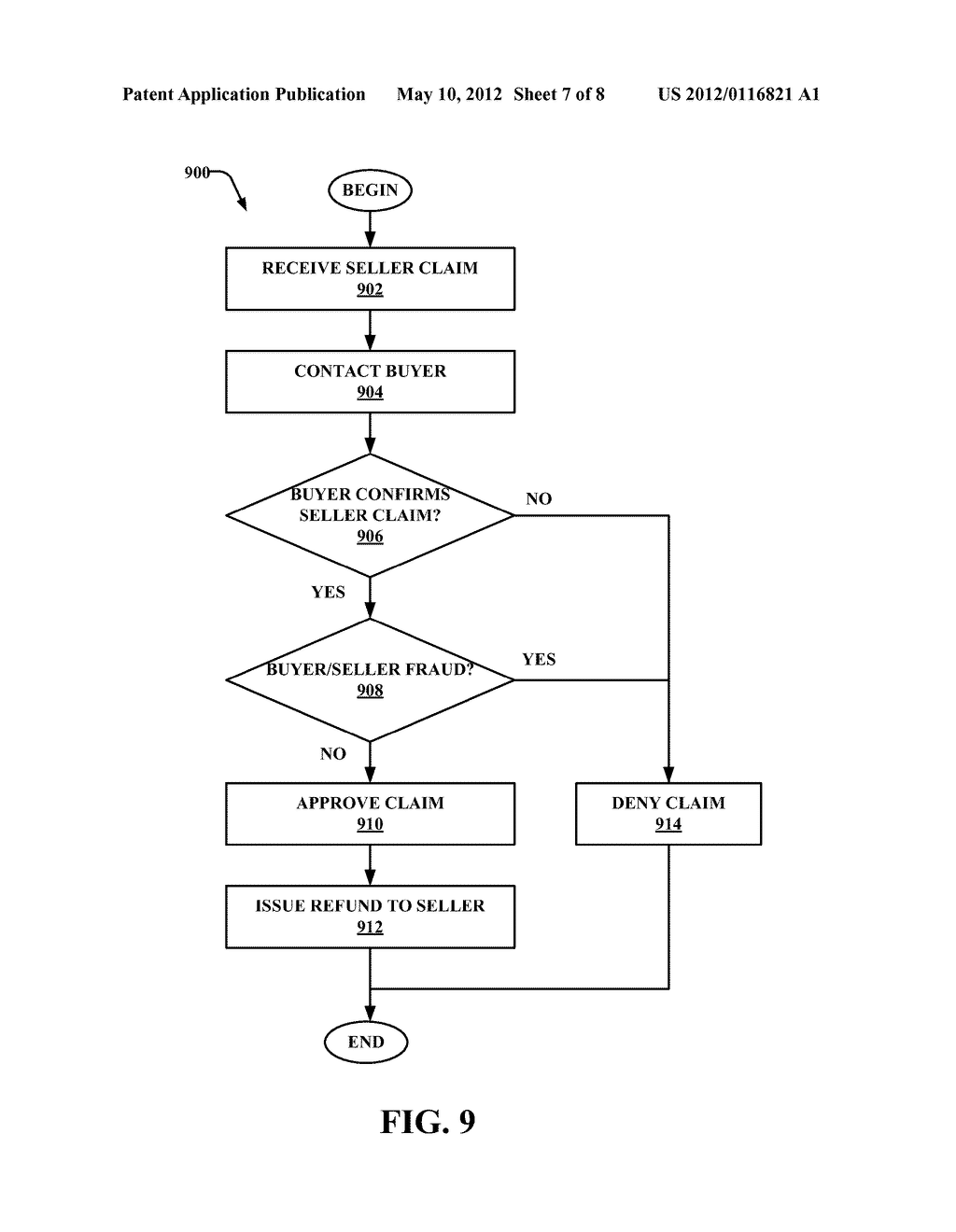 SYSTEM AND METHOD FOR CORRELATING A SELLER'S INSURANCE CLAIM WITH A     BUYER'S COMPLAINT - diagram, schematic, and image 08