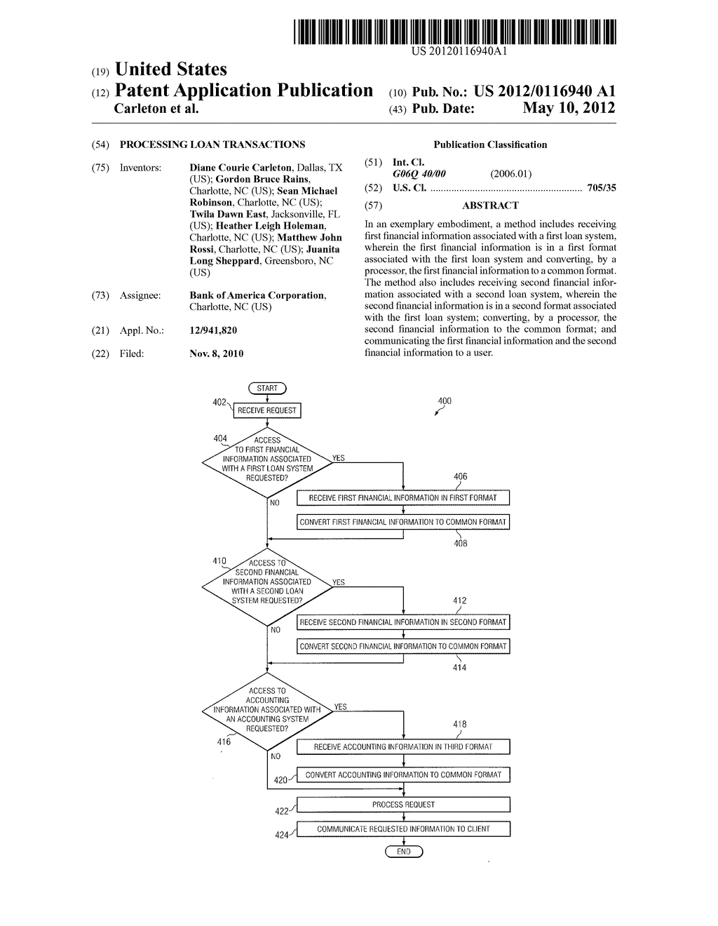 PROCESSING LOAN TRANSACTIONS - diagram, schematic, and image 01