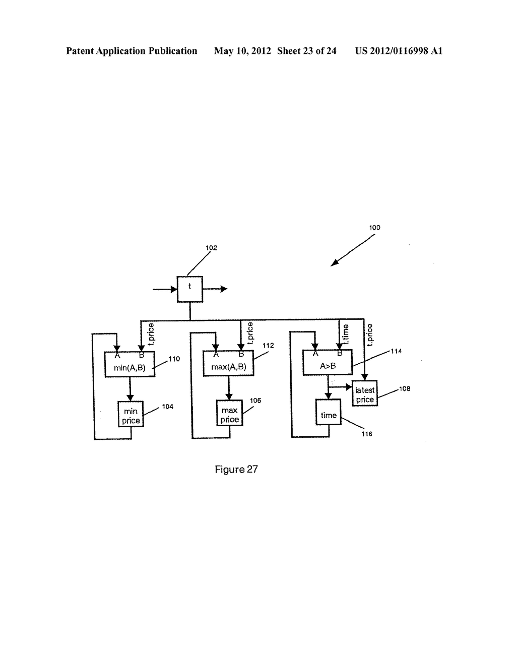 Method and Apparatus for Processing Financial Information at Hardware     Speeds Using FPGA Devices - diagram, schematic, and image 24