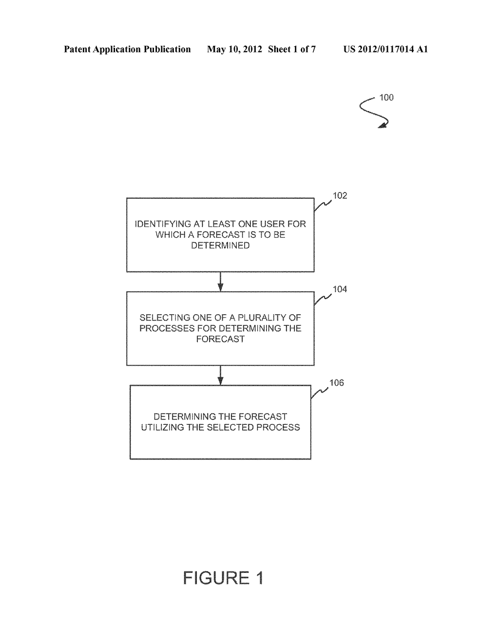 METHOD AND SYSTEM FOR SELECTING A SYNCHRONOUS OR ASYNCHRONOUS PROCESS TO     DETERMINE A FORECAST - diagram, schematic, and image 02