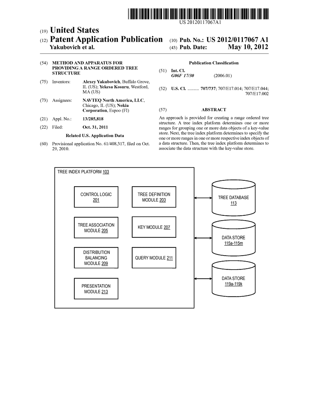 METHOD AND APPARATUS FOR PROVIDING A RANGE ORDERED TREE STRUCTURE - diagram, schematic, and image 01