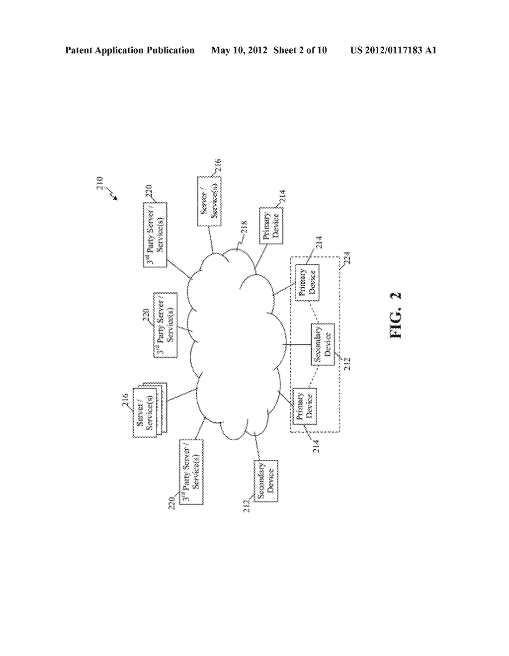 METHODS AND SYSTEMS FOR USE IN PROVIDING ACCESS THROUGH A SECONDARY DEVICE     TO SERVICES INTENDED FOR A PRIMARY DEVICE - diagram, schematic, and image 03