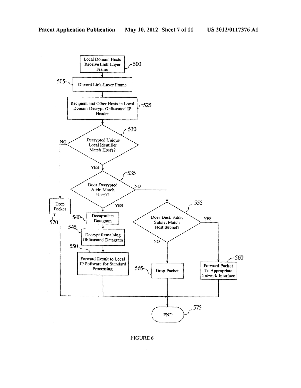 METHOD AND APPARATUS FOR ANONYMOUS IP DATAGRAM EXCHANGE USING DYNAMIC     NEWTORK ADDRESS TRANSLATION - diagram, schematic, and image 08