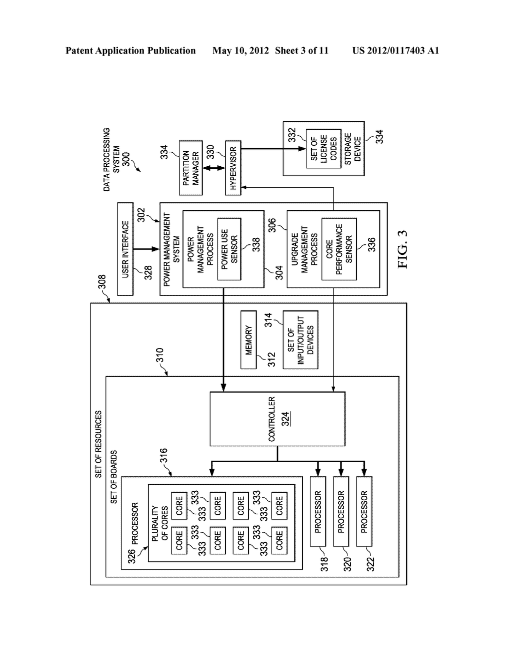 POWER MANAGEMENT FOR PROCESSING CAPACITY UPGRADE ON DEMAND - diagram, schematic, and image 04