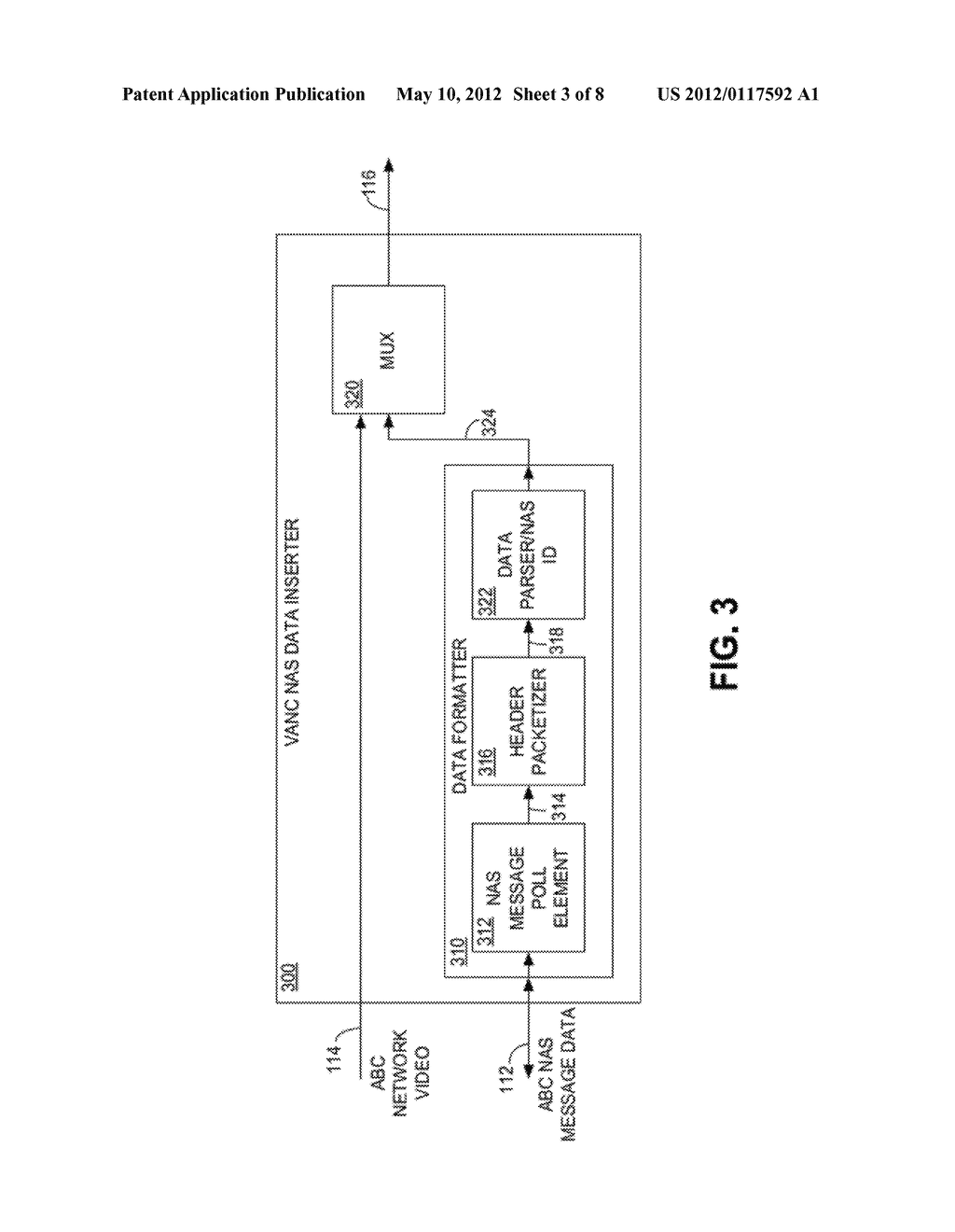 System And Method For Dynamically Transmitting Network Alert System (NAS)     Information From Television Network To Stations Using Information     Embedded In An HDTV Signal - diagram, schematic, and image 04