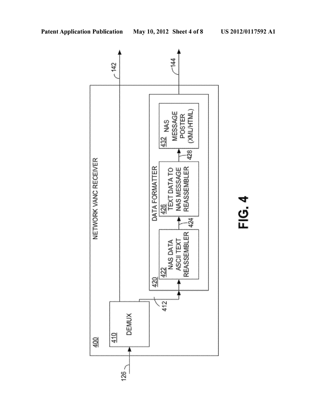 System And Method For Dynamically Transmitting Network Alert System (NAS)     Information From Television Network To Stations Using Information     Embedded In An HDTV Signal - diagram, schematic, and image 05