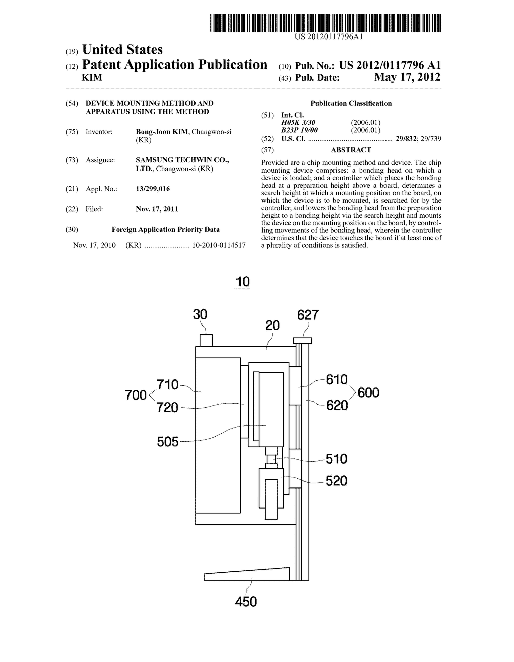 DEVICE MOUNTING METHOD AND APPARATUS USING THE METHOD - diagram, schematic, and image 01