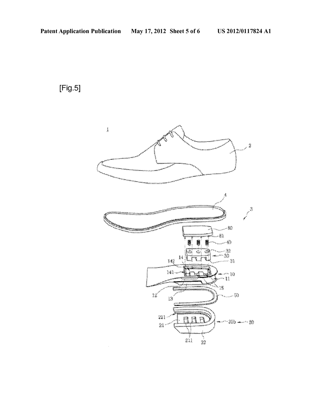 DUAL IMPACT ABSORBING SHOE HAVING EASILY REPLACEABLE HEEL - diagram, schematic, and image 06