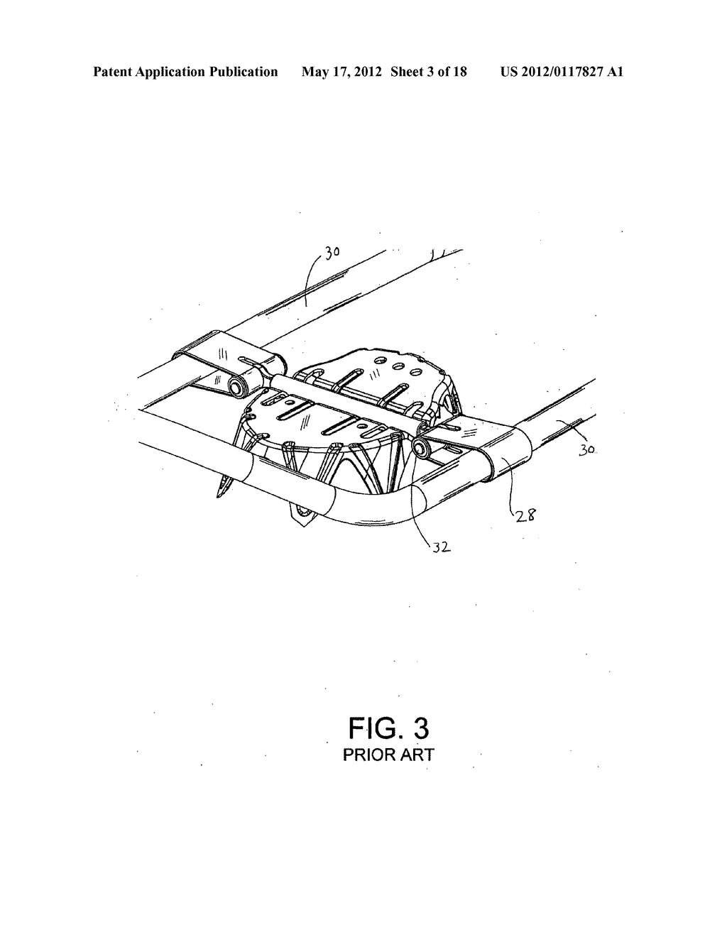 Snowshoe with forward frame support - diagram, schematic, and image 04