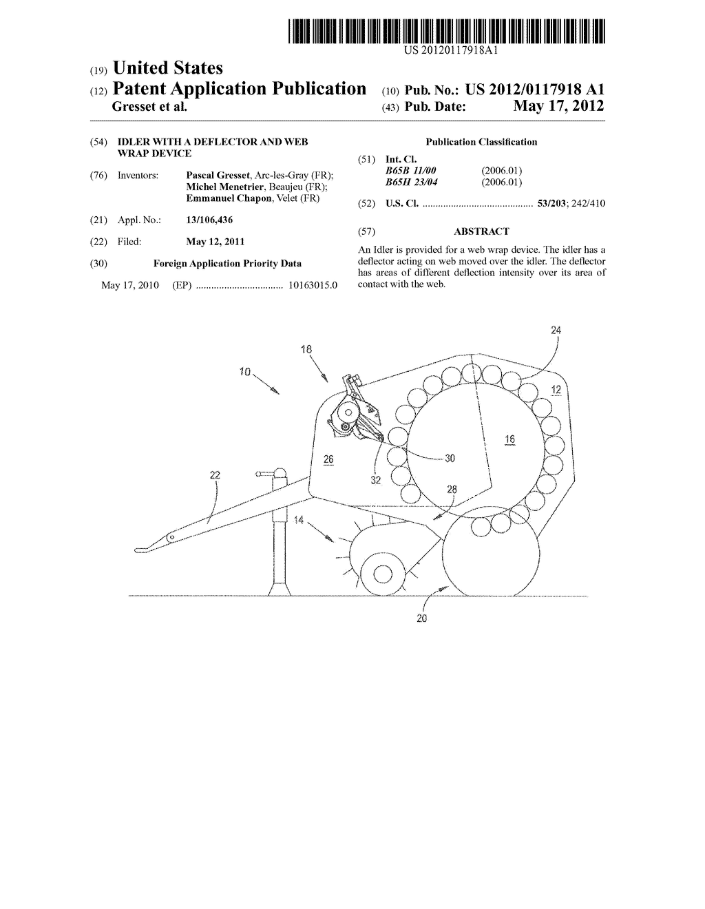 Idler With A Deflector And Web Wrap Device - diagram, schematic, and image 01