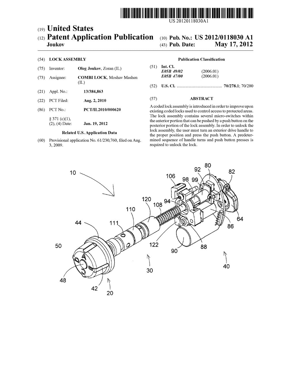 LOCK ASSEMBLY - diagram, schematic, and image 01