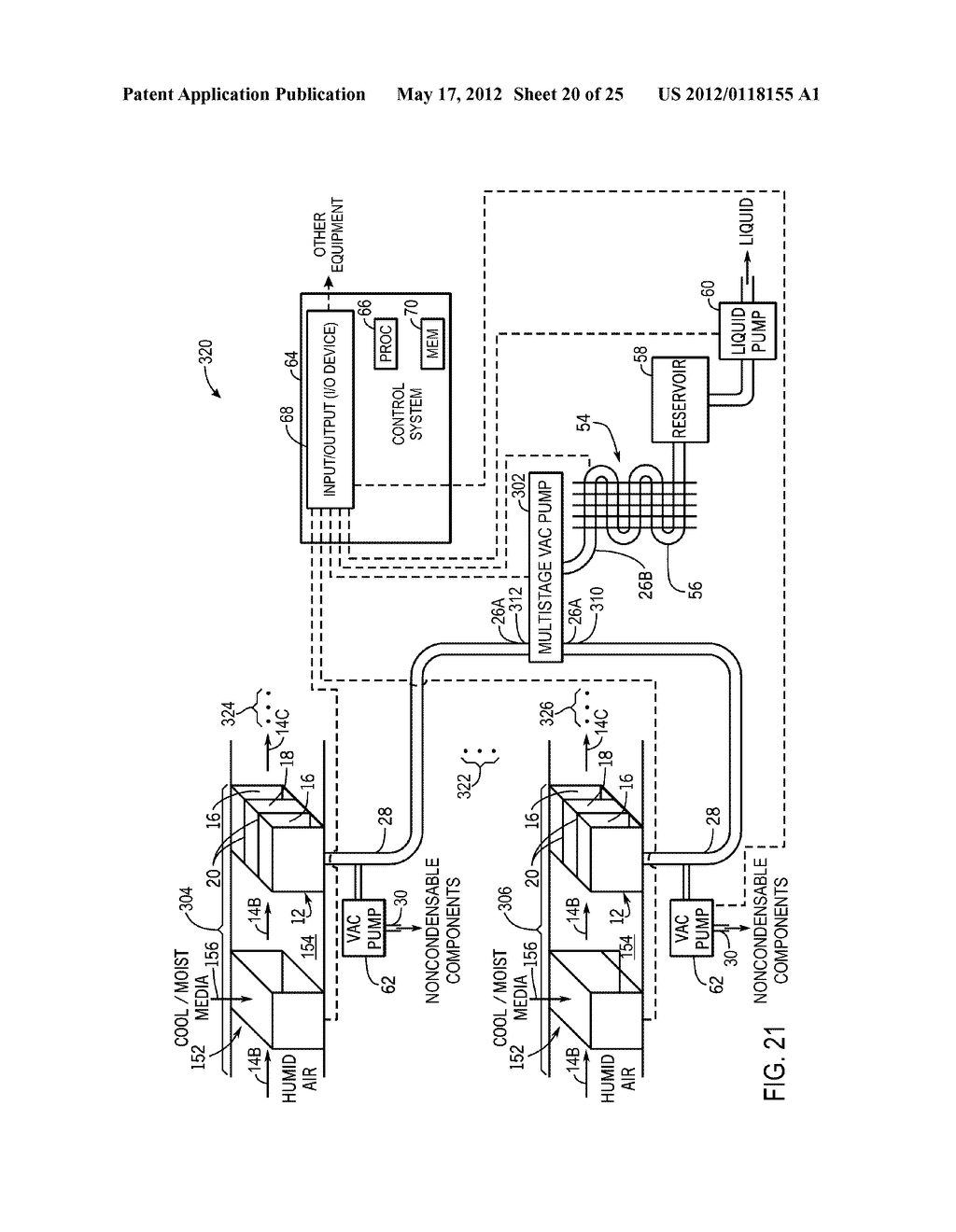 SYSTEMS AND METHODS FOR MULTI-STAGE AIR DEHUMIDIFICATION AND COOLING - diagram, schematic, and image 21