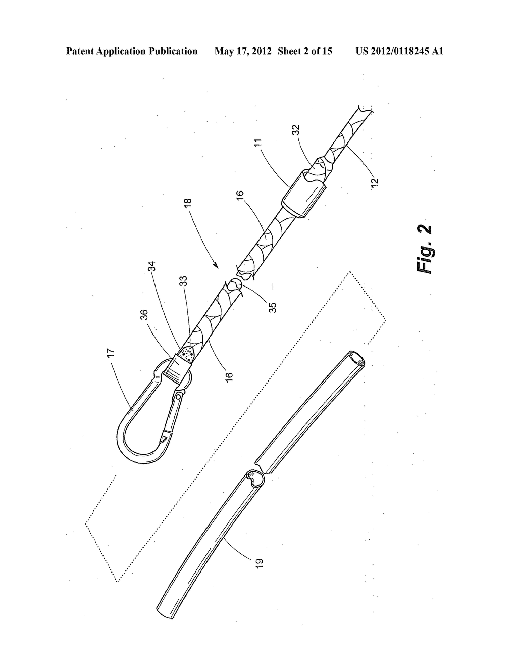 PERSONAL CARRIER-MOUNTED DOG LEASH WITH DISTAL STIFFENER - diagram, schematic, and image 03