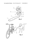 PERSONAL CARRIER-MOUNTED DOG LEASH WITH DISTAL STIFFENER diagram and image