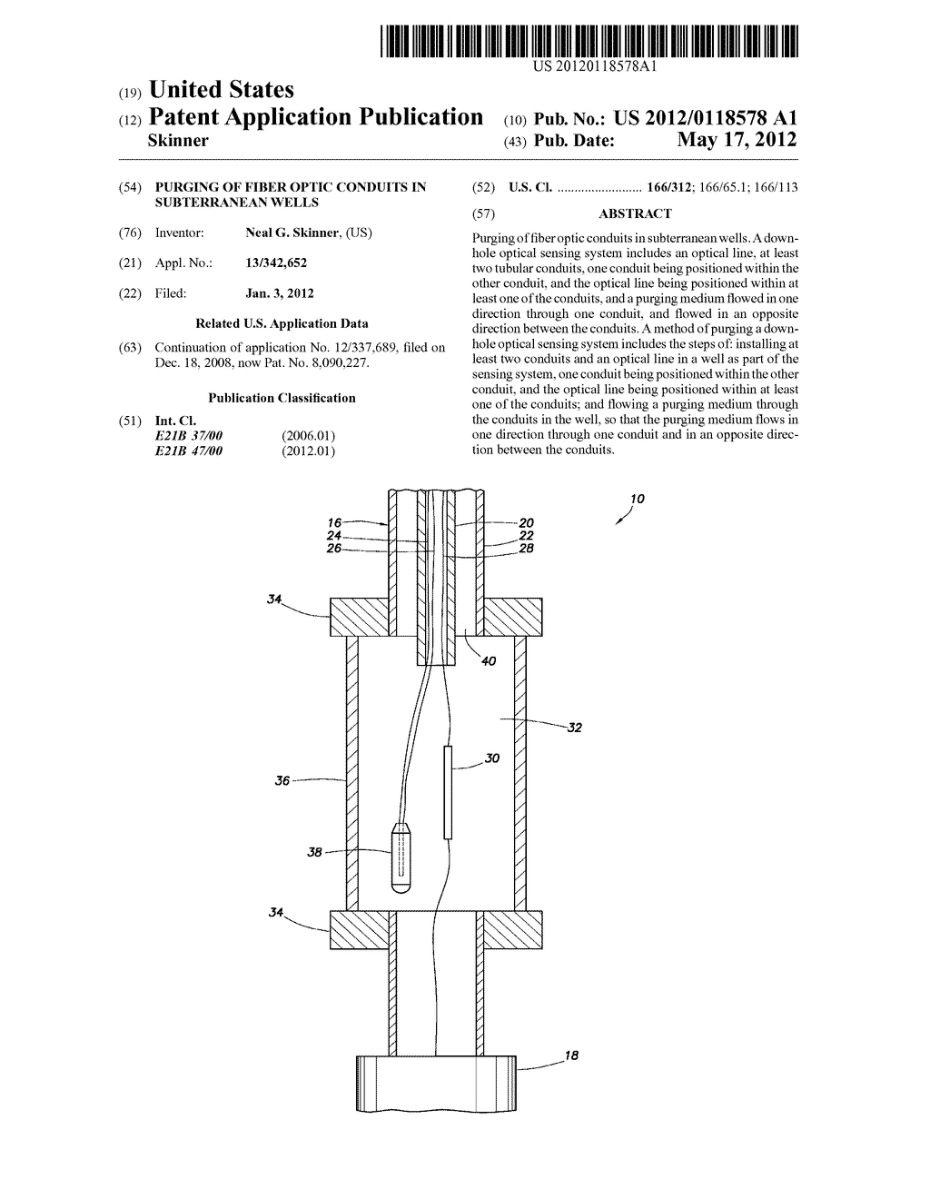 Purging of Fiber Optic Conduits in Subterranean Wells - diagram, schematic, and image 01