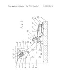 DECELERATED HINGE STRUCTURE FOR A FURNITURE, WITH A FOLDABLE SHELF diagram and image