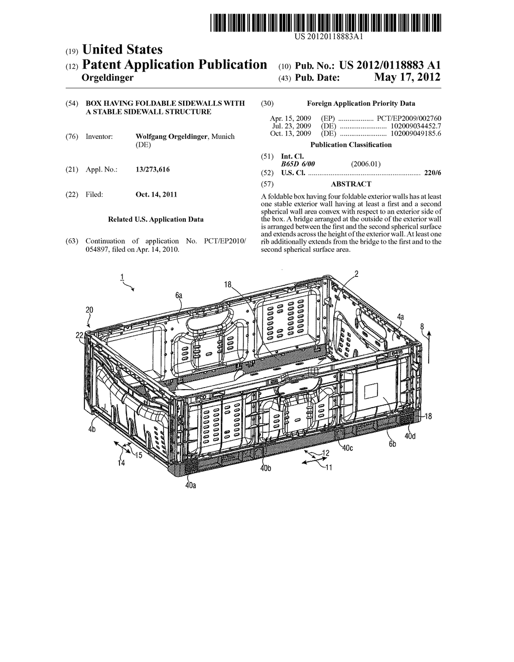 Box Having Foldable Sidewalls with a Stable Sidewall Structure - diagram, schematic, and image 01