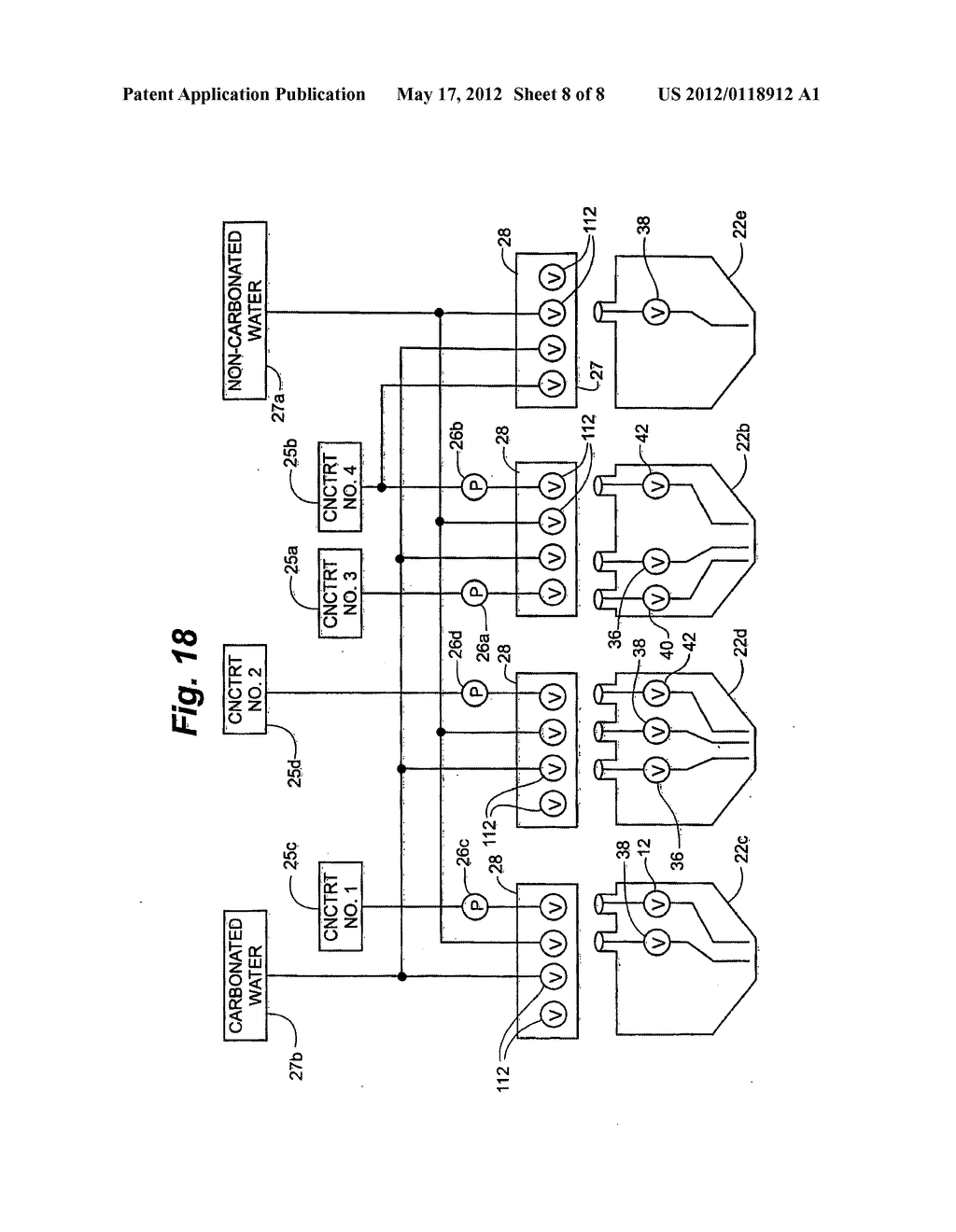 BEVERAGE DISPENSING SYSTEM WITH A HEAD CAPABLE OF DISPENSING PLURAL     DIFFERENT BEVERAGES - diagram, schematic, and image 09