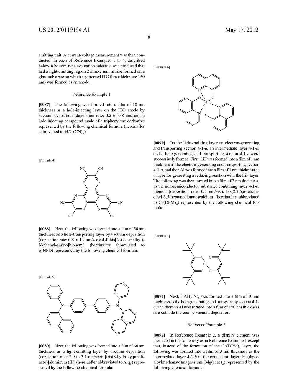 ORGANIC ELECTROLUMINESCENT ELEMENT - diagram, schematic, and image 22