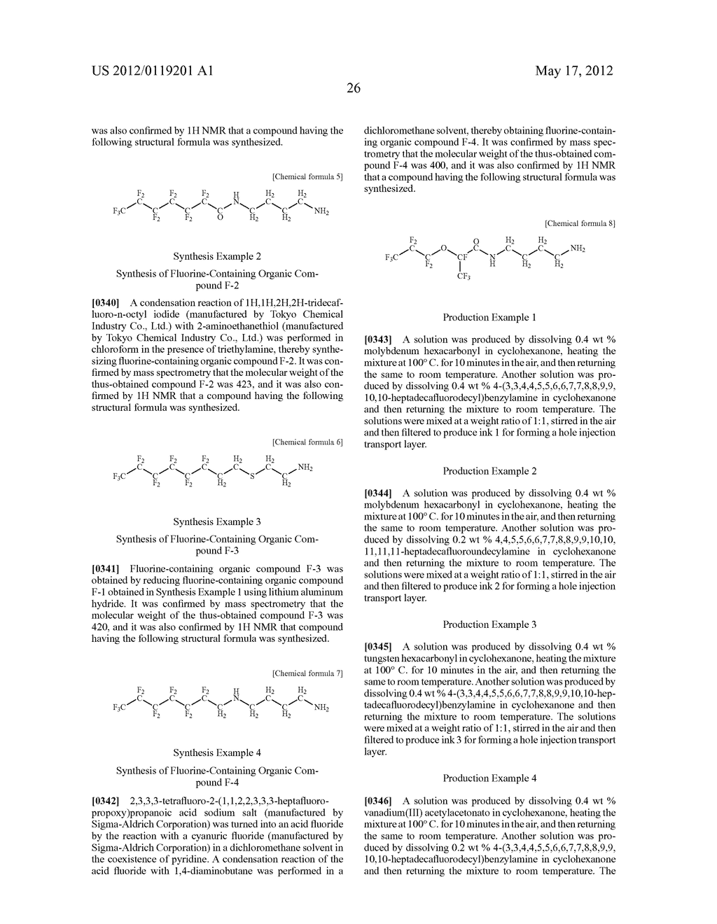 DEVICE MATERIAL FOR HOLE INJECTION TRANSPORT LAYER, INK FOR FORMING HOLE     INJECTION TRANSPORT LAYER, DEVICE COMPRISING HOLE INJECTION TRANSPORT     LAYER, AND METHOD FOR PRODUCING THE DEVICE - diagram, schematic, and image 38