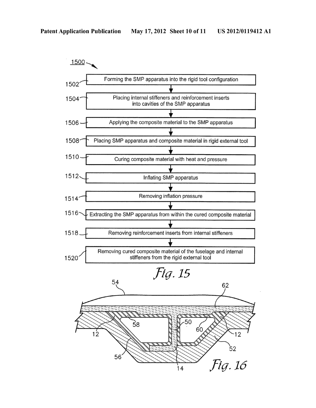 METHOD FOR REMOVING A SMP APPARATUS FROM A CURED COMPOSITE PART - diagram, schematic, and image 11