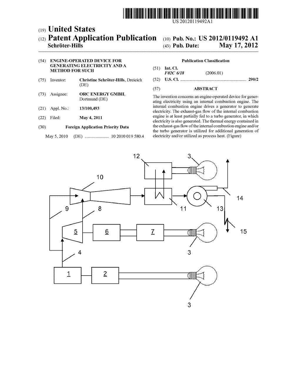 Engine-Operated Device for Generating Electricity and a Method for Such - diagram, schematic, and image 01