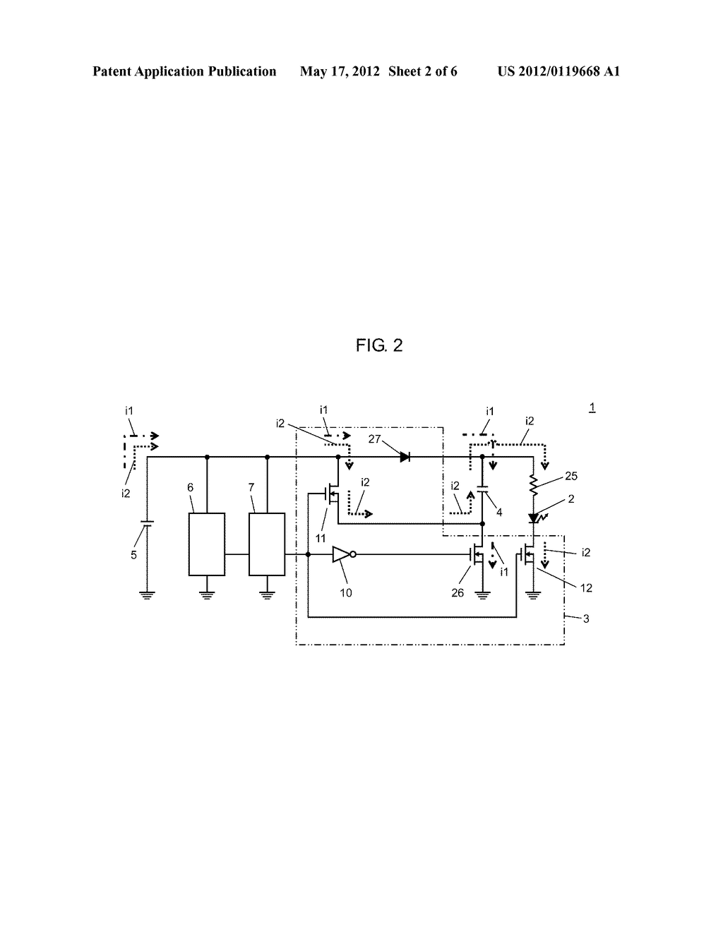 LIGHT EMITTING ELEMENT DRIVER AND MOBILE DEVICE - diagram, schematic, and image 03