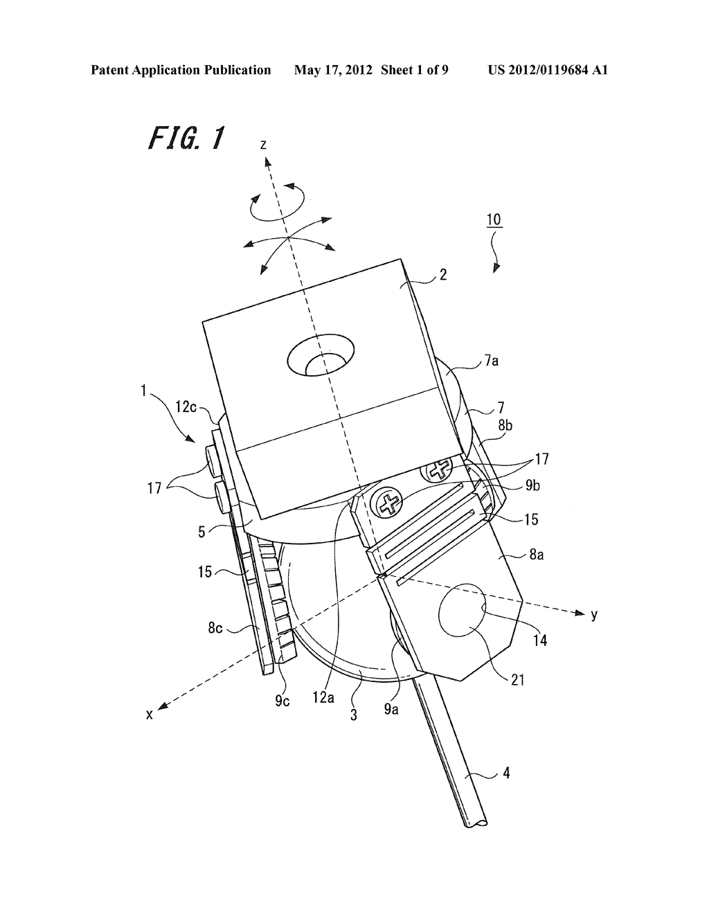 SPHERICAL ULTRASOUND MOTOR AND CONTROL METHOD FOR A SPHERICAL ULTRASOUND     MOTOR - diagram, schematic, and image 02