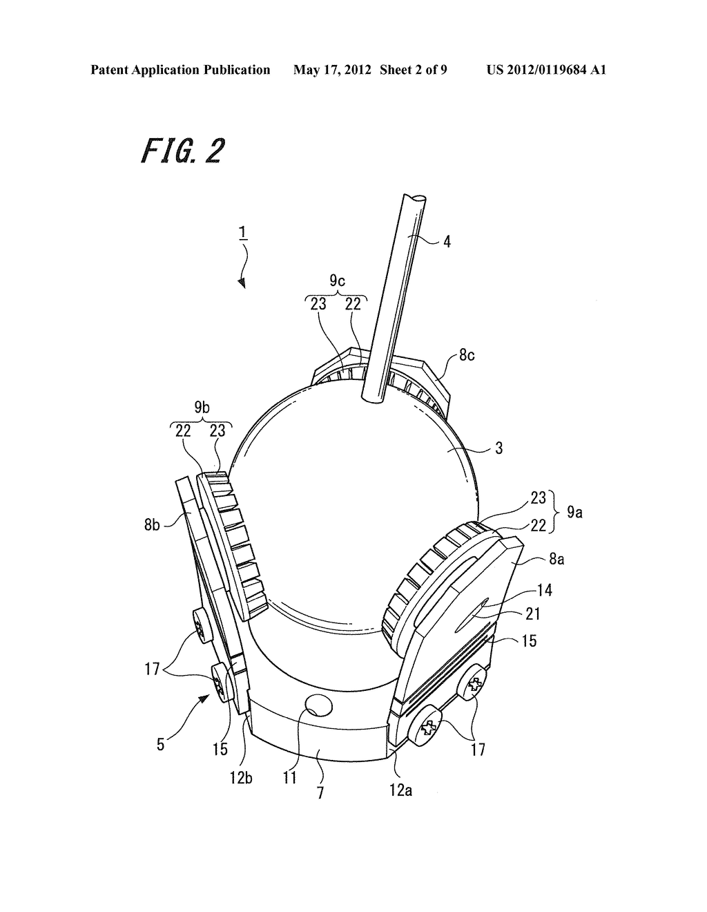 SPHERICAL ULTRASOUND MOTOR AND CONTROL METHOD FOR A SPHERICAL ULTRASOUND     MOTOR - diagram, schematic, and image 03