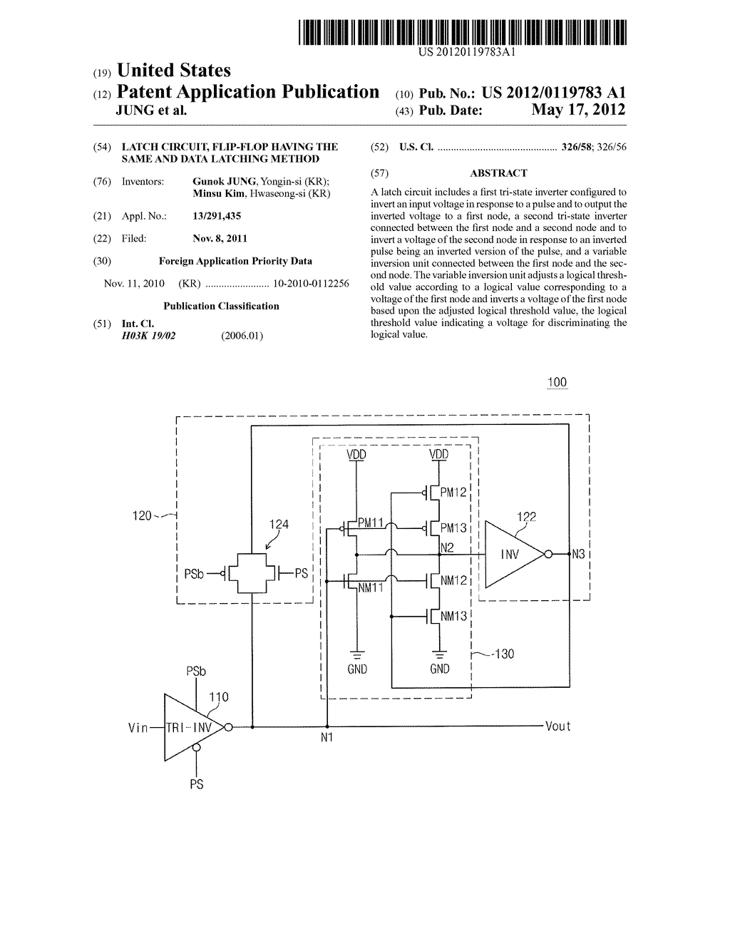 LATCH CIRCUIT, FLIP-FLOP HAVING THE SAME AND DATA LATCHING METHOD - diagram, schematic, and image 01