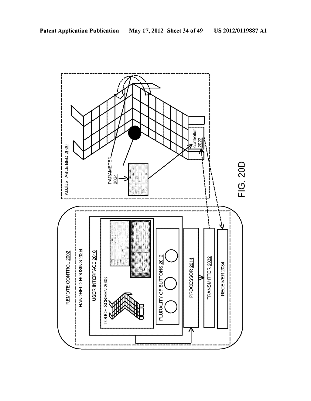 SYSTEM OF TWO-WAY WIRELESS ADJUSTABLE BED CONTROL VIA A HOME NETWORK - diagram, schematic, and image 35