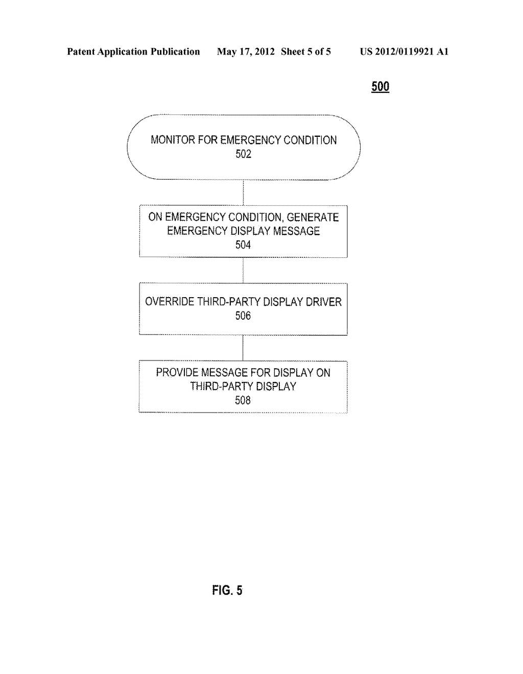 APPARATUS AND METHODS FOR PROVIDING EMERGENCY OVERRIDE OF INFORMATIONAL     DISPLAYS - diagram, schematic, and image 06