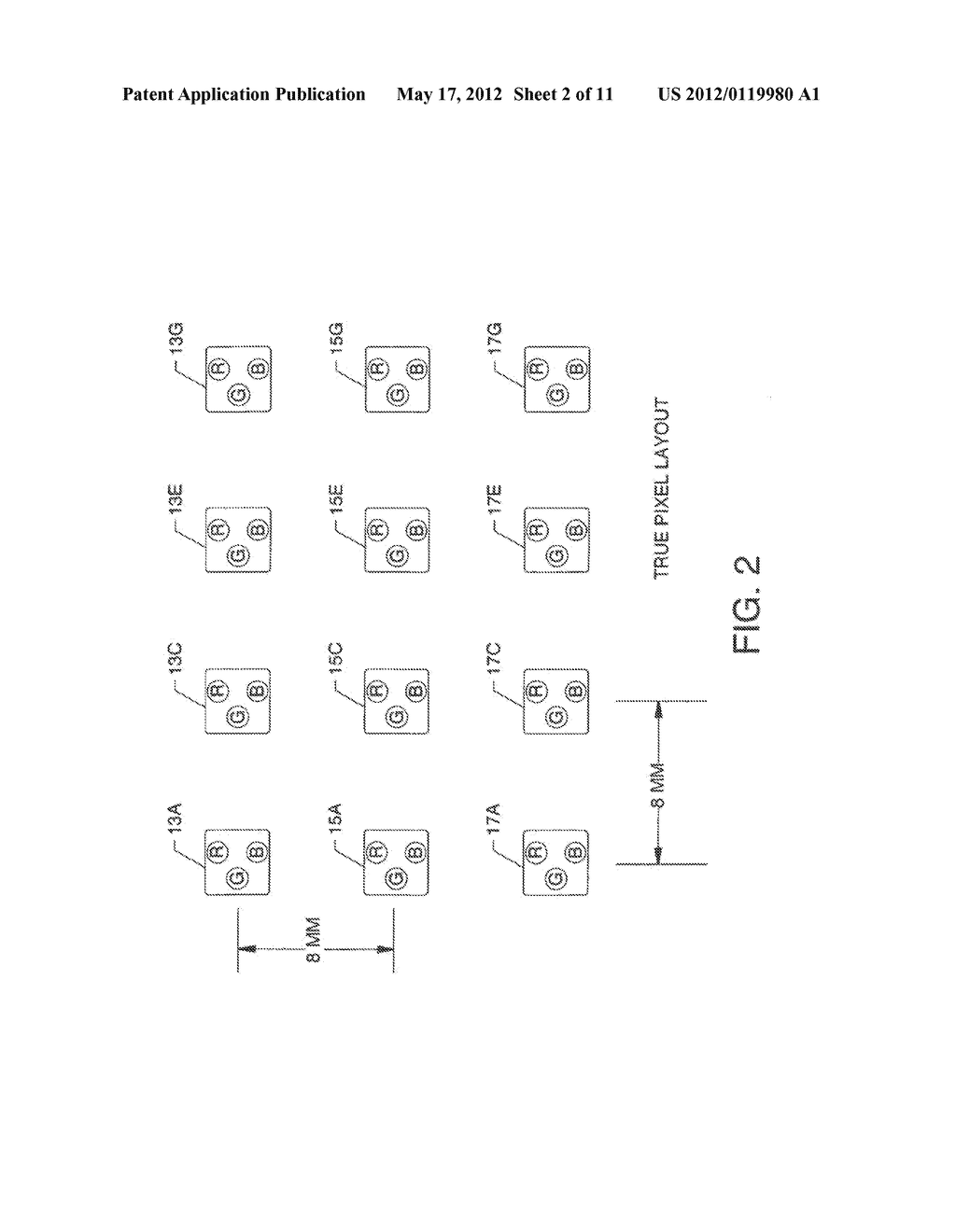 PIXEL INTERLEAVING CONFIGURATIONS FOR USE IN HIGH DEFINITION ELECTRONIC     SIGN DISPLAYS - diagram, schematic, and image 03