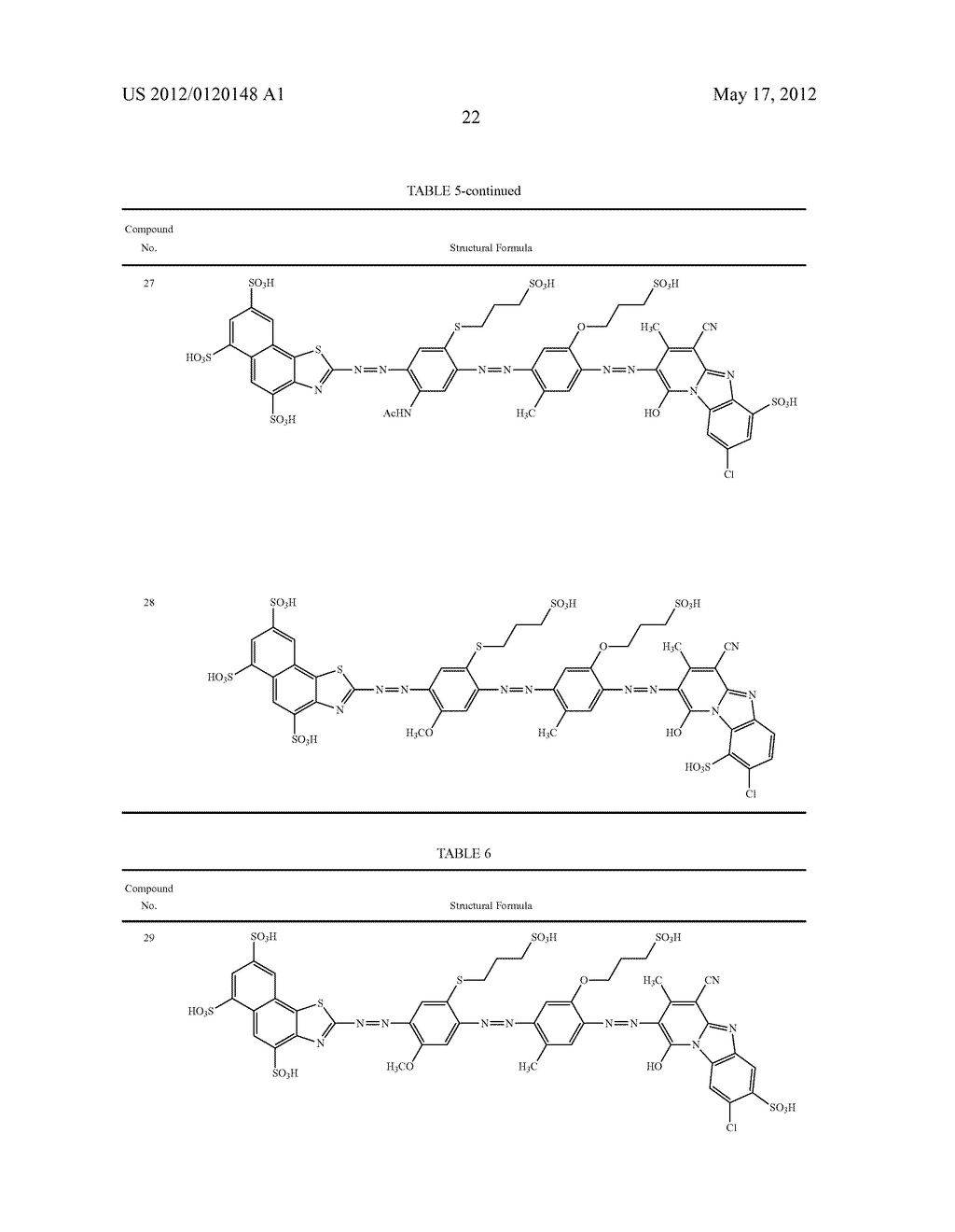 COLORING MATTER CONSISTING OF TRISAZO COMPOUND, INK COMPOSITIONS,     RECORDING METHOD, AND COLORED BODY - diagram, schematic, and image 23