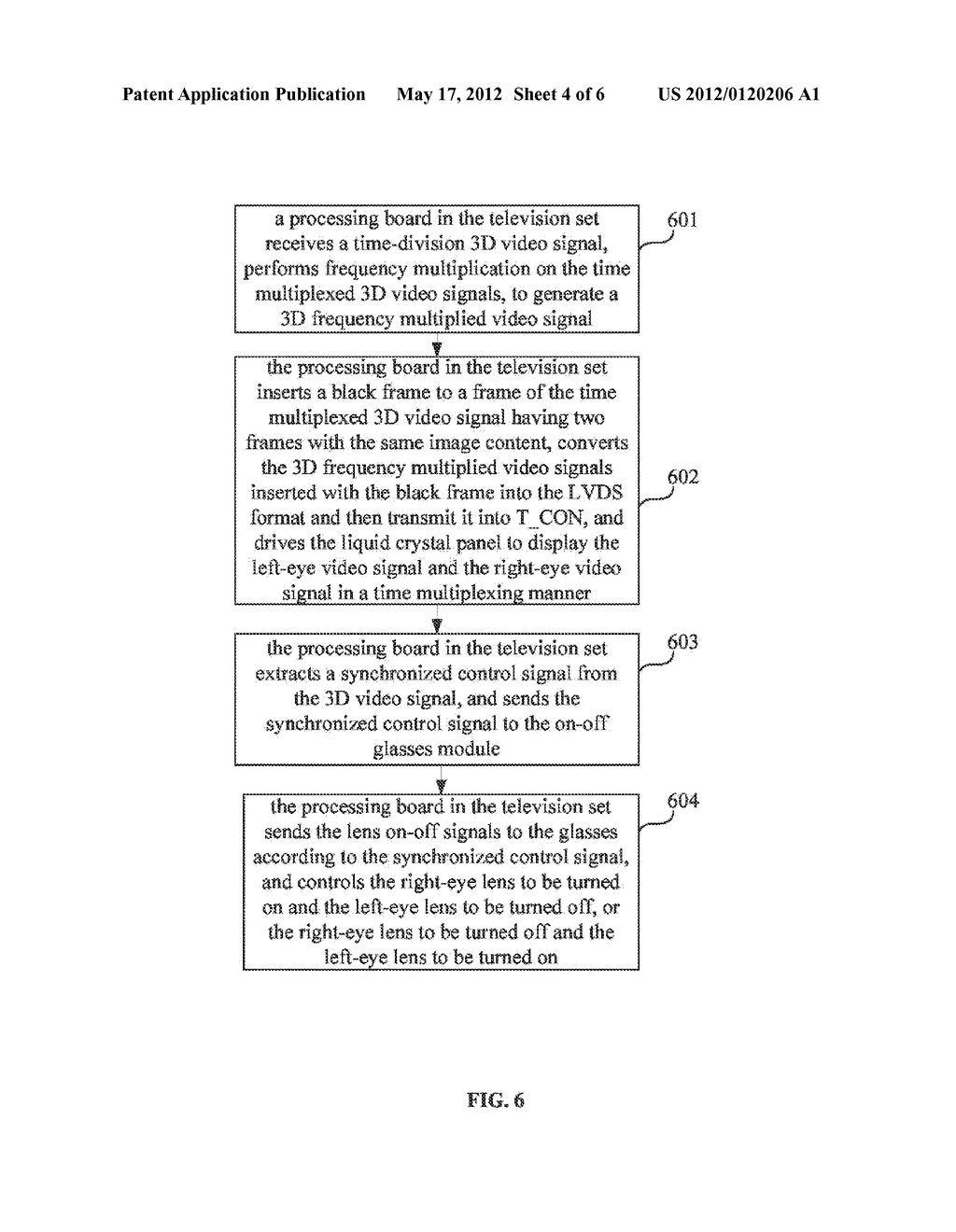 METHOD, TV SET FOR DISPLAYING 3D IMAGE AND GLASSES - diagram, schematic, and image 05