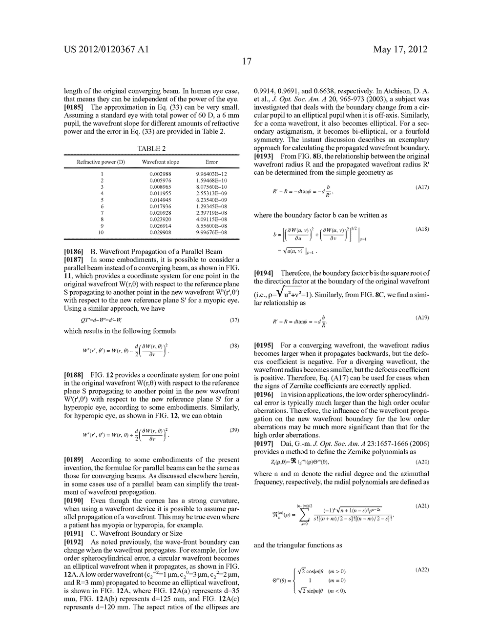 WAVEFRONT PROPAGATION FROM ONE PLANE TO ANOTHER - diagram, schematic, and image 38