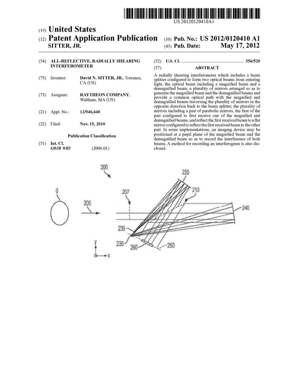 ALL-REFLECTIVE, RADIALLY SHEARING INTERFEROMETER - diagram, schematic, and image 01