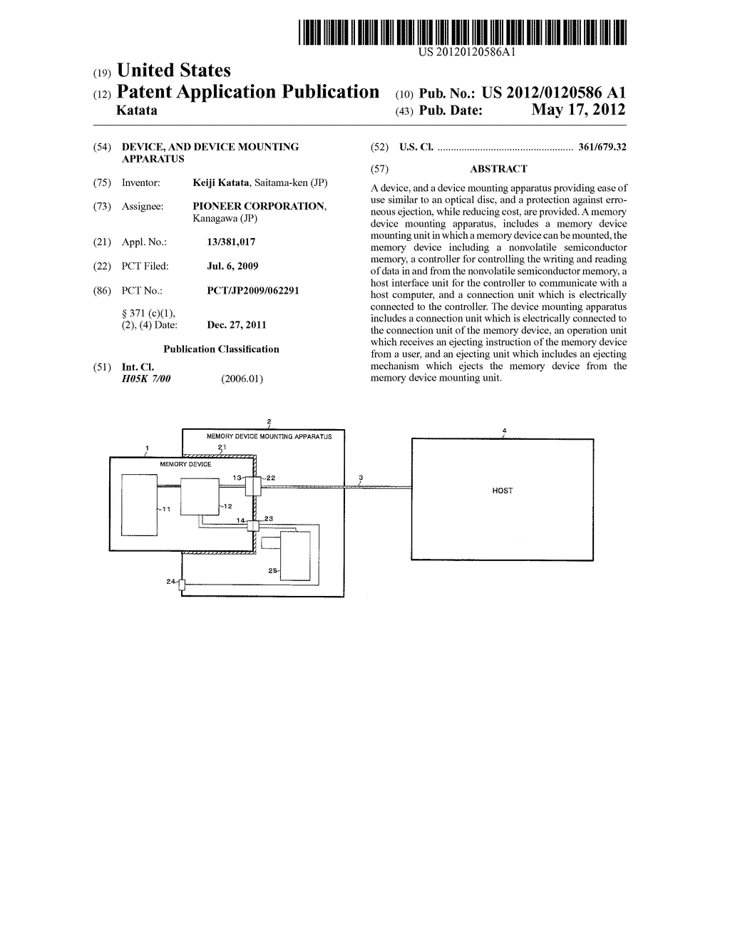 DEVICE, AND DEVICE MOUNTING APPARATUS - diagram, schematic, and image 01