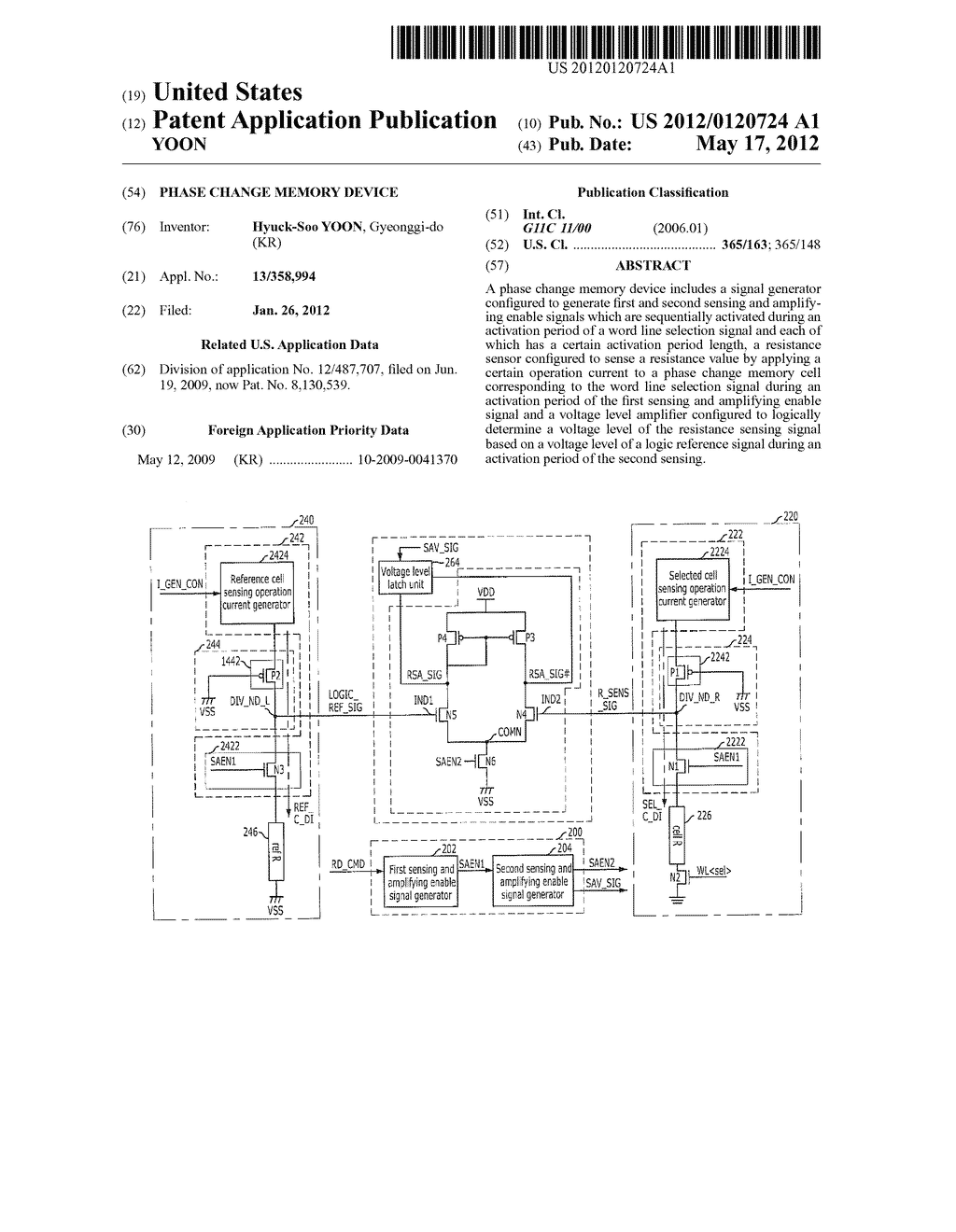 PHASE CHANGE MEMORY DEVICE - diagram, schematic, and image 01