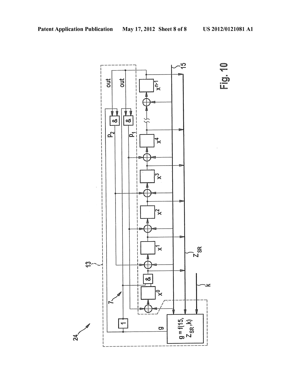 NONLINEAR FEEDBACK SHIFT REGISTER AND METHOD FOR NONLINEAR SIGNATURE     FORMATION - diagram, schematic, and image 09