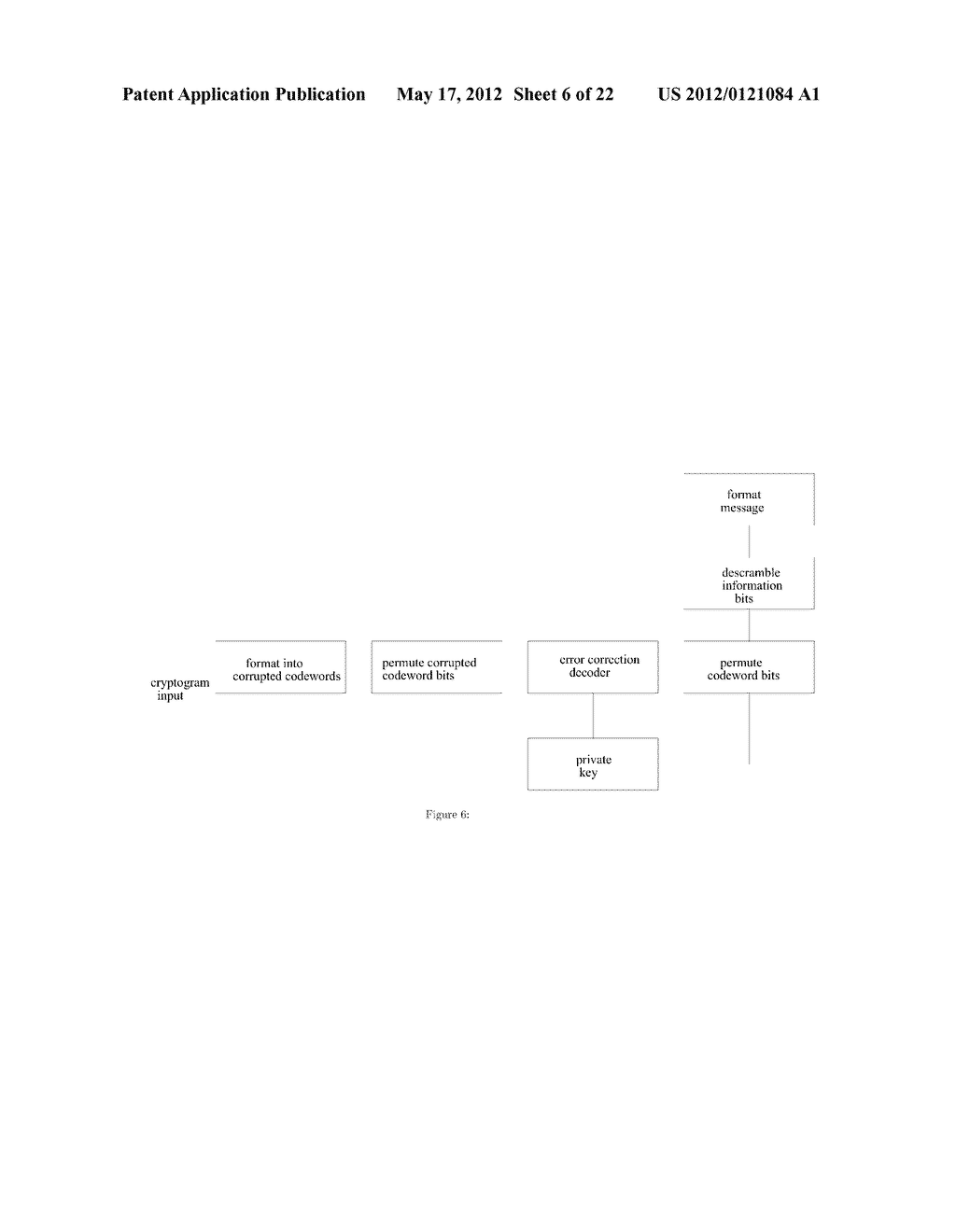 PUBLIC KEY ENCRYPTION SYSTEM USING ERROR CORRECTING CODES - diagram, schematic, and image 07