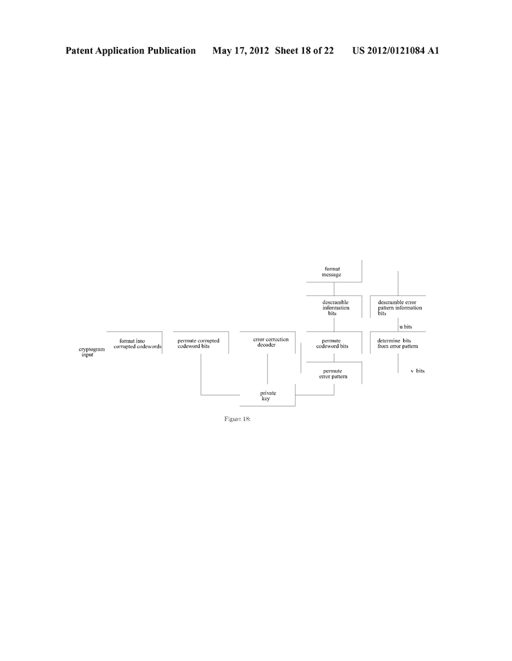 PUBLIC KEY ENCRYPTION SYSTEM USING ERROR CORRECTING CODES - diagram, schematic, and image 19